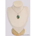 Pendentif oval en Chrysocolle péruvienne - Pendentifs pierres naturelles