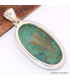 Grand Pendentif oval en Chrysocolle péruvienne Pendentifs pierres naturelles BK39.5