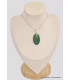 Grand Pendentif oval en Chrysocolle péruvienne Pendentifs pierres naturelles BK39.5