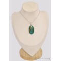Grand Pendentif oval en Chrysocolle péruvienne Pendentifs pierres naturelles BK39.5