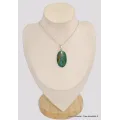 Grand Pendentif oval en Chrysocolle péruvienne - Pendentifs pierres naturelles