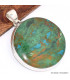 Gros pendentif rond en Chrysocolle péruvienne Pendentifs pierres naturelles BK39.6