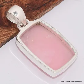 Pendentif Opale Rose Péruvienne rectangulaire - Pendentifs pierres naturelles