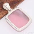 Pendentif carré en Opale rose des Andes - Pendentifs pierres naturelles