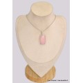 Pendentif rectangulaire en Opale rose des Andes Pendentifs pierres naturelles BK40.4
