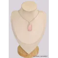 Pendentif rectangulaire en Opale rose des Andes - Pendentifs pierres naturelles