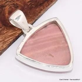 Pendentif Opale rose australienne triangulaire - Pendentifs pierres naturelles