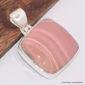 Pendentif Opale rose australienne carré - Pendentifs pierres naturelles