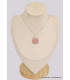 Pendentif Opale rose australienne carré Pendentifs pierres naturelles BK41.2