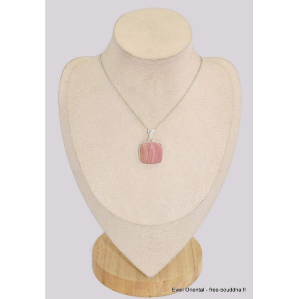 Pendentif Opale rose australienne carré Pendentifs pierres naturelles BK41.2