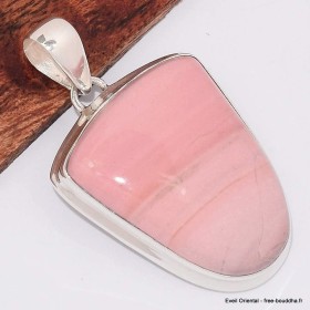 Pendentif Opale rose australienne forme écusson 