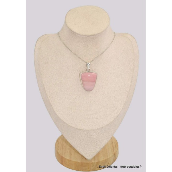 Pendentif Opale rose australienne forme écusson Pendentifs pierres naturelles BK41.4