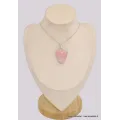 Pendentif Opale rose australienne forme écusson - Pendentifs pierres naturelles