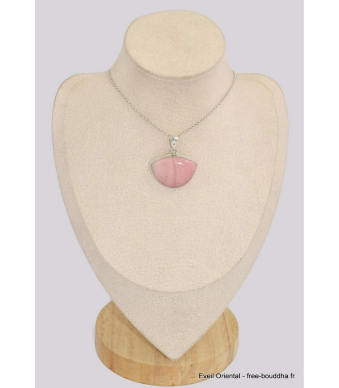 Pendentif Opale rose australienne semi-ronde Pendentifs pierres naturelles BK41.5