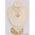 Pendentif Opale rose australienne semi-ronde - Pendentifs pierres naturelles