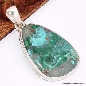 Pendentif Quantum Quattro bleu vert forme libre - Pendentifs pierres naturelles