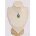Pendentif Quantum Quattro bleu vert forme libre - Pendentifs pierres naturelles