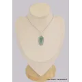 Pendentif Quantum Quattro vert oval - Pendentifs pierres naturelles
