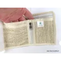 Portefeuille porte-monnaie Om tibétain chanvre brodé - Sacs tibétains et indiens