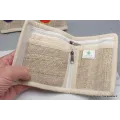 Portefeuille porte-monnaie Om tibétain chanvre brodé - Sacs tibétains et indiens