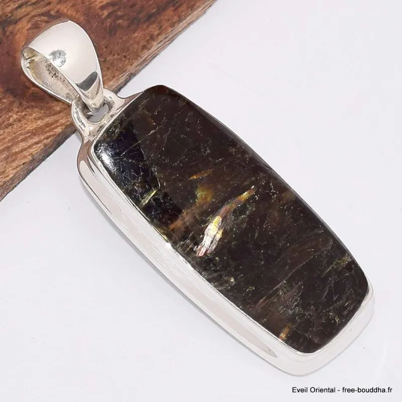 Pendentif rectangulaire authentique Nuumite - Bijoux en Nuumite