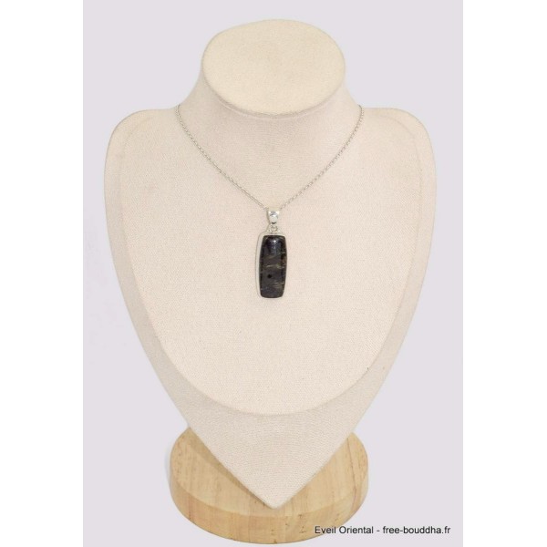 Pendentif rectangulaire authentique Nuumite Bijoux en Nuumite BK43.1
