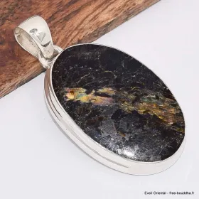 Pendentif authentique Nuumite forme ovale - Pendentifs pierres naturelles