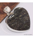 Pendentif authentique Nuumite forme coeur Pendentifs pierres naturelles BK43.6
