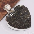Pendentif authentique Nuumite forme coeur Pendentifs pierres naturelles BK43.6