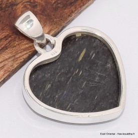 Pendentif authentique Nuumite forme coeur Pendentifs pierres naturelles BK43.6