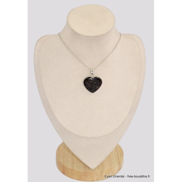 Pendentif authentique Nuumite forme coeur Pendentifs pierres naturelles BK43.6