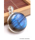 Gros Pendentif rond Labradorite bleue grade AAA Pendentifs pierres naturelles BK26.2
