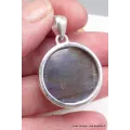 Gros Pendentif rond Labradorite bleue grade AAA - Pendentifs pierres naturelles