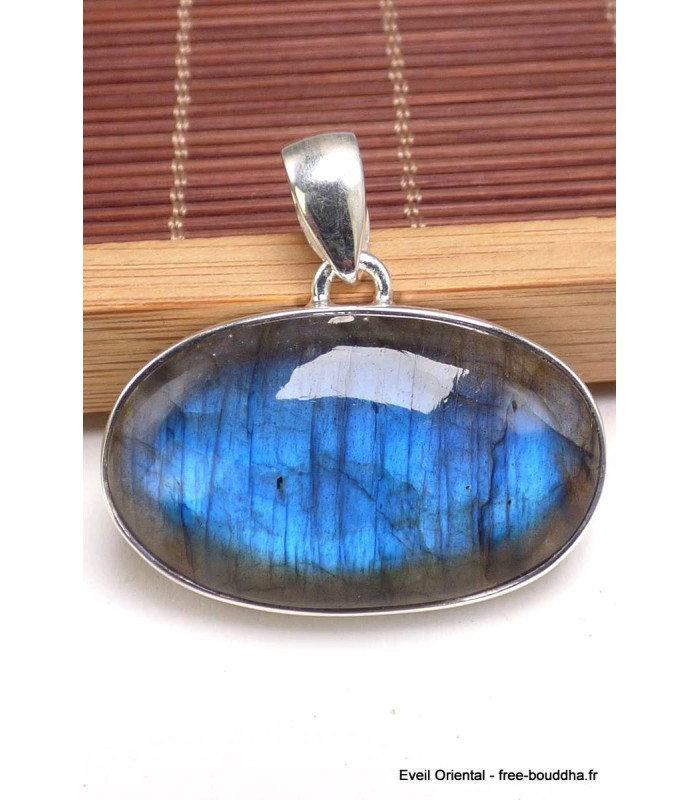 Pendentif argent Labradorite bleue grade AAA Pendentifs pierres naturelles BK26.3