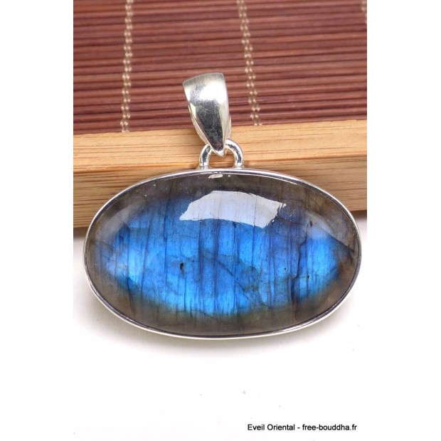 Pendentif argent Labradorite bleue grade AAA Pendentifs pierres naturelles BK26.3