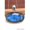 Pendentif oval Labradorite bleue grade AAA Pendentifs pierres naturelles BK26.3