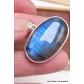Pendentif argent Labradorite bleue grade AAA Pendentifs pierres naturelles BK26.3