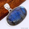 Pendentif oval Labradorite bleue grade AAA Pendentifs pierres naturelles BK26.3