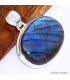 Gros Pendentif oval Labradorite bleue grade AAA Pendentifs pierres naturelles BK26.4