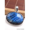 Gros Pendentif oval Labradorite bleue grade AAA Pendentifs pierres naturelles BK26.4