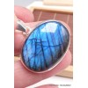 Gros Pendentif oval Labradorite bleue grade AAA Pendentifs pierres naturelles BK26.4