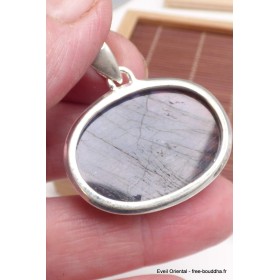 Pendentif oval Labradorite bleue grade AAA 