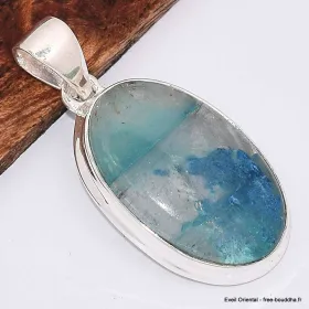 Pendentif Quantum Quattro bleu oval - Pendentifs pierres naturelles