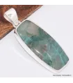 Pendentif Quantum Quattro bleuvert rectangulaire - Pendentifs pierres naturelles
