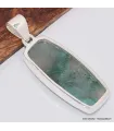 Pendentif Quantum Quattro bleuvert rectangulaire - Pendentifs pierres naturelles
