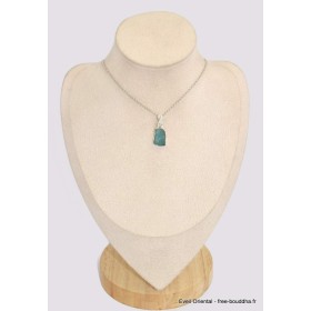 Pendentif en pierre Apatite bleu néon brute Bijoux en Apatite bleue BK45.1