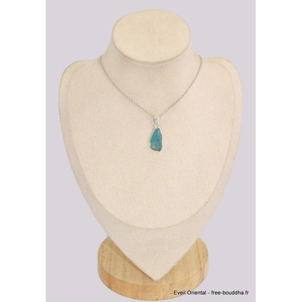 Apatite bleu néon pendentif asymétrique Bijoux en Apatite bleue BK45.6