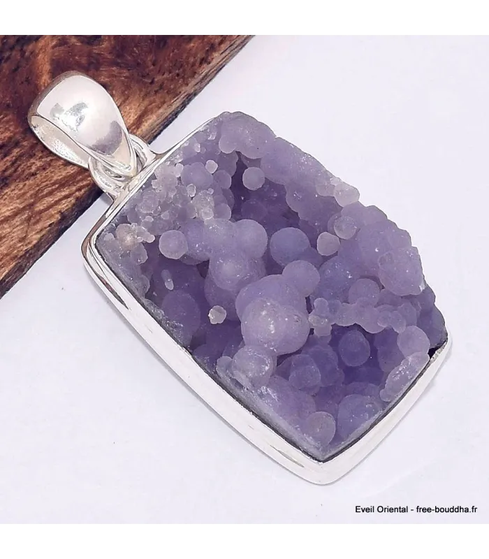 Pendentif Agate Grappe rectangulaire - Bijoux en Agate