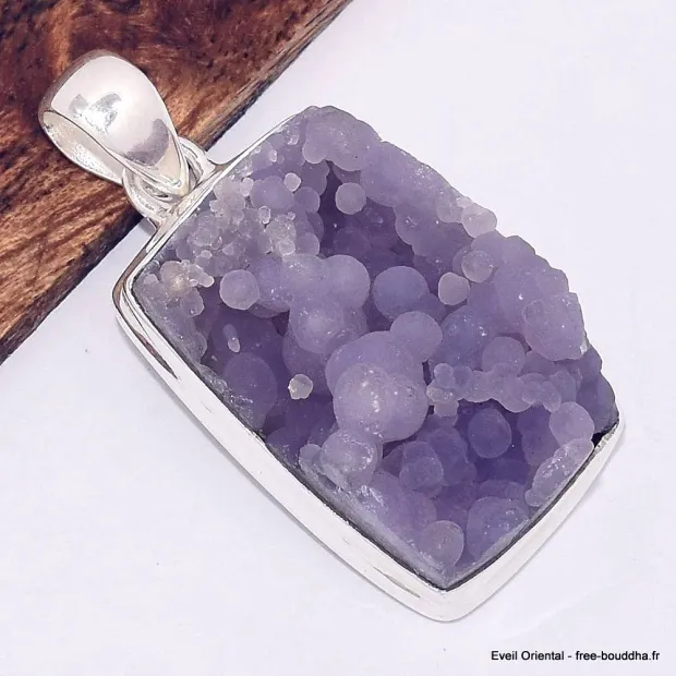 Pendentif Agate Grappe rectangulaire - Bijoux en Agate