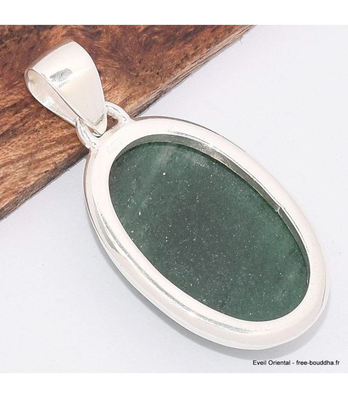 Pendentif argent oval en Aventurine Bijoux en Aventurine BK47.2